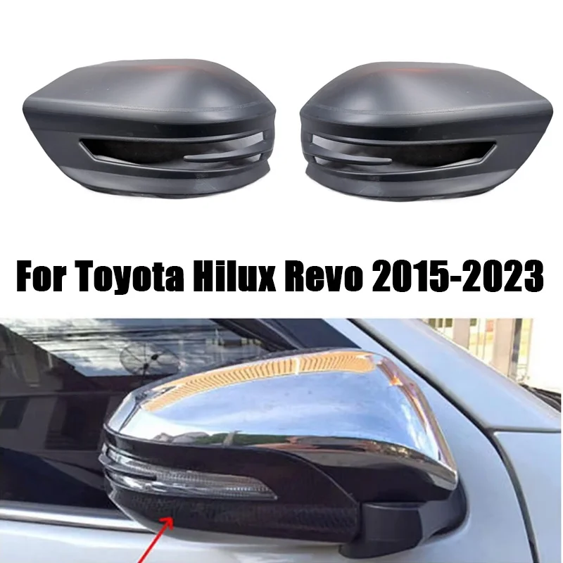 Car Rearview Mirror Housing Guard For Toyota Hilux Revo 2015-2023 ABS Matte Black Side Mirror Protection Cover