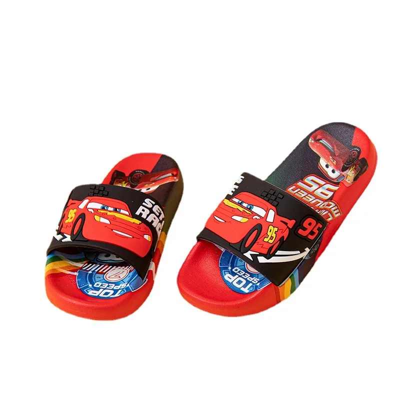 New Summer Children Sandals Kids Cars Cartoon Toddler Boys Soft Sole Shoes Anti-Slip Slippers Wearable in all seasons Sandals