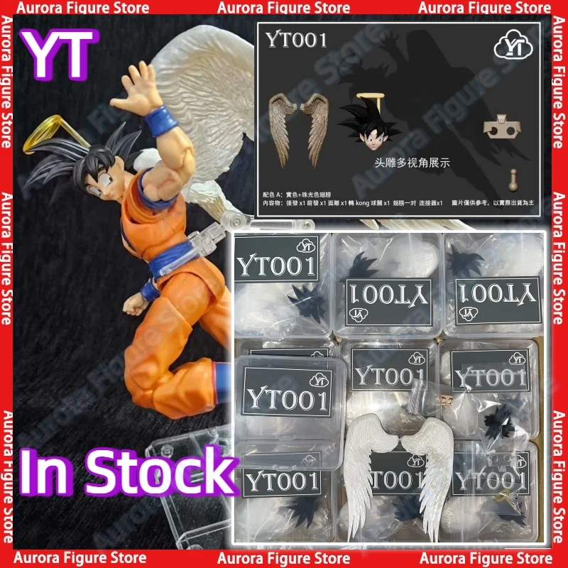 

В наличии YT YT001 Dragon Ball Z SHF Super Saiyan Angel Son Goku Headsculpts Аксессуары Аниме Фигурки Игрушки Модели ПВХ