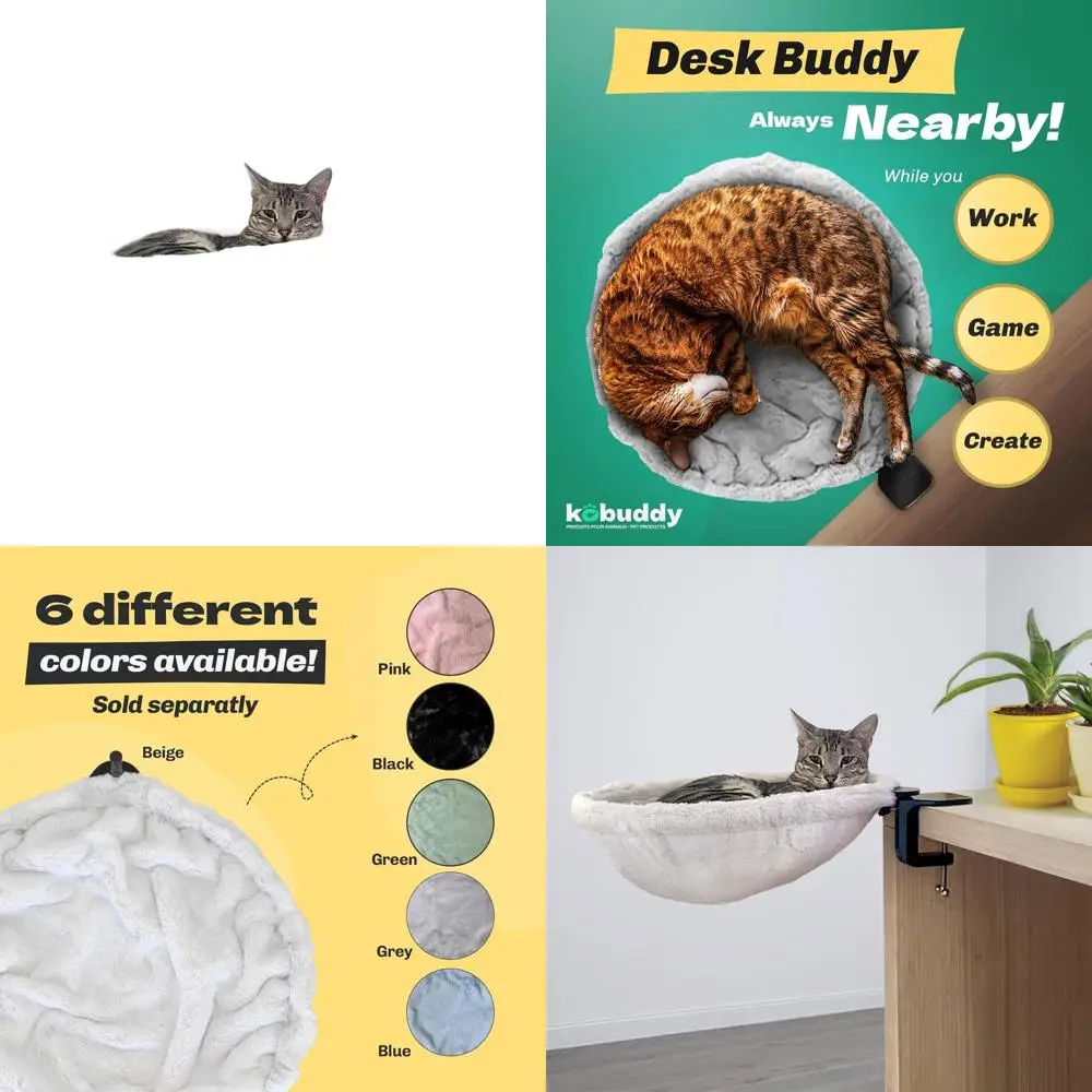 

Ergonomic Desk Bed for Cats, Remote Workers, Gamers, and Office Staff - Durable, Comfortable, and Supportive up to 50 lbs.