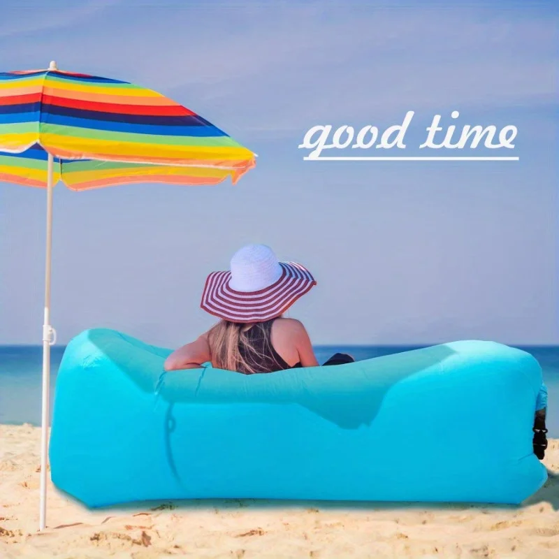 Portable Inflatable Lounger Air Sofa Outdoor Camping Lazy Bed 1pc Water Beach Grass Park Music Festival Sleeping Bag for Adults
