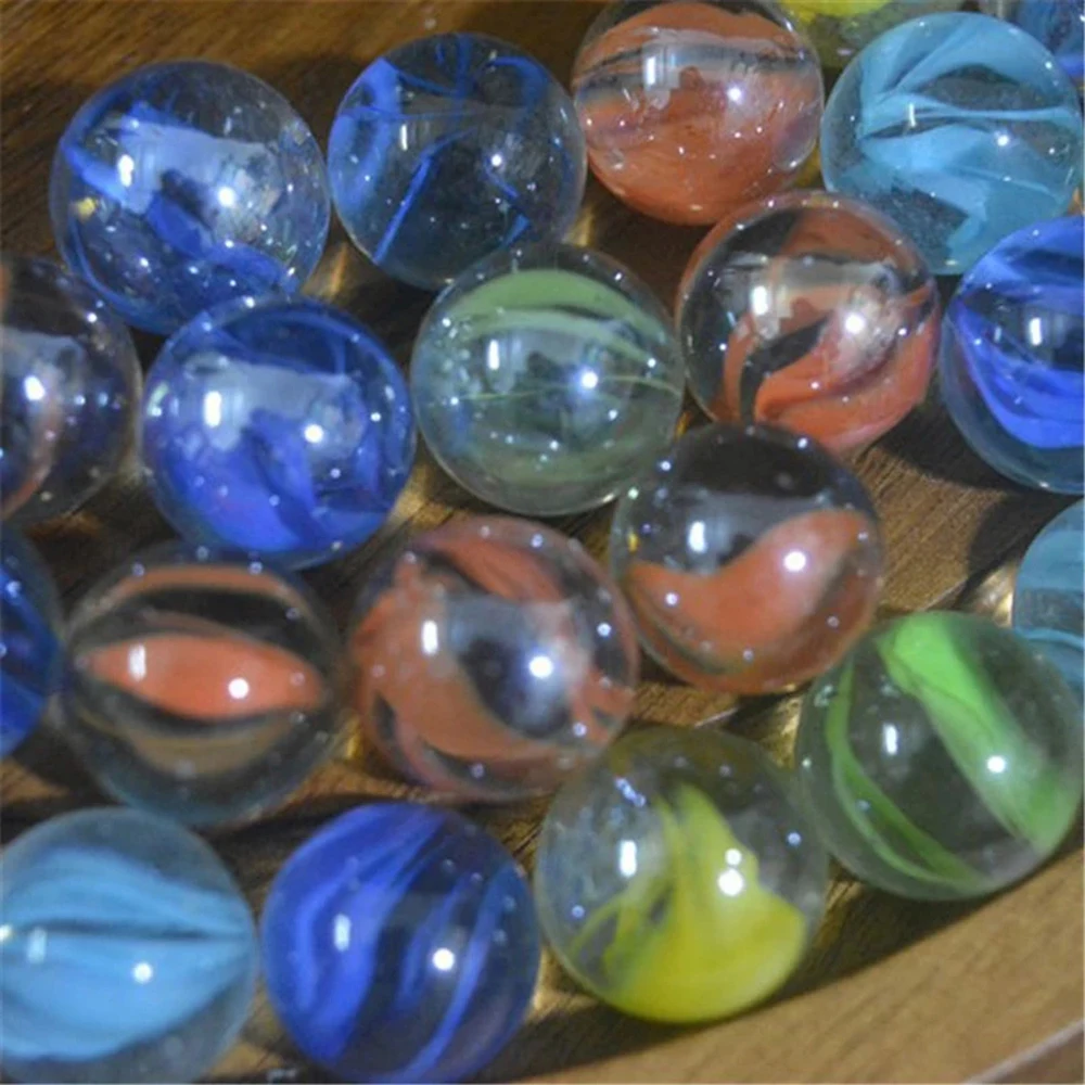 Aquarium Eltern-Kind Laufspiel Solitaire Spielzeug 14mm Flipper Glasmurmeln Glaskugel Hüpfkugel Maschinenperlen