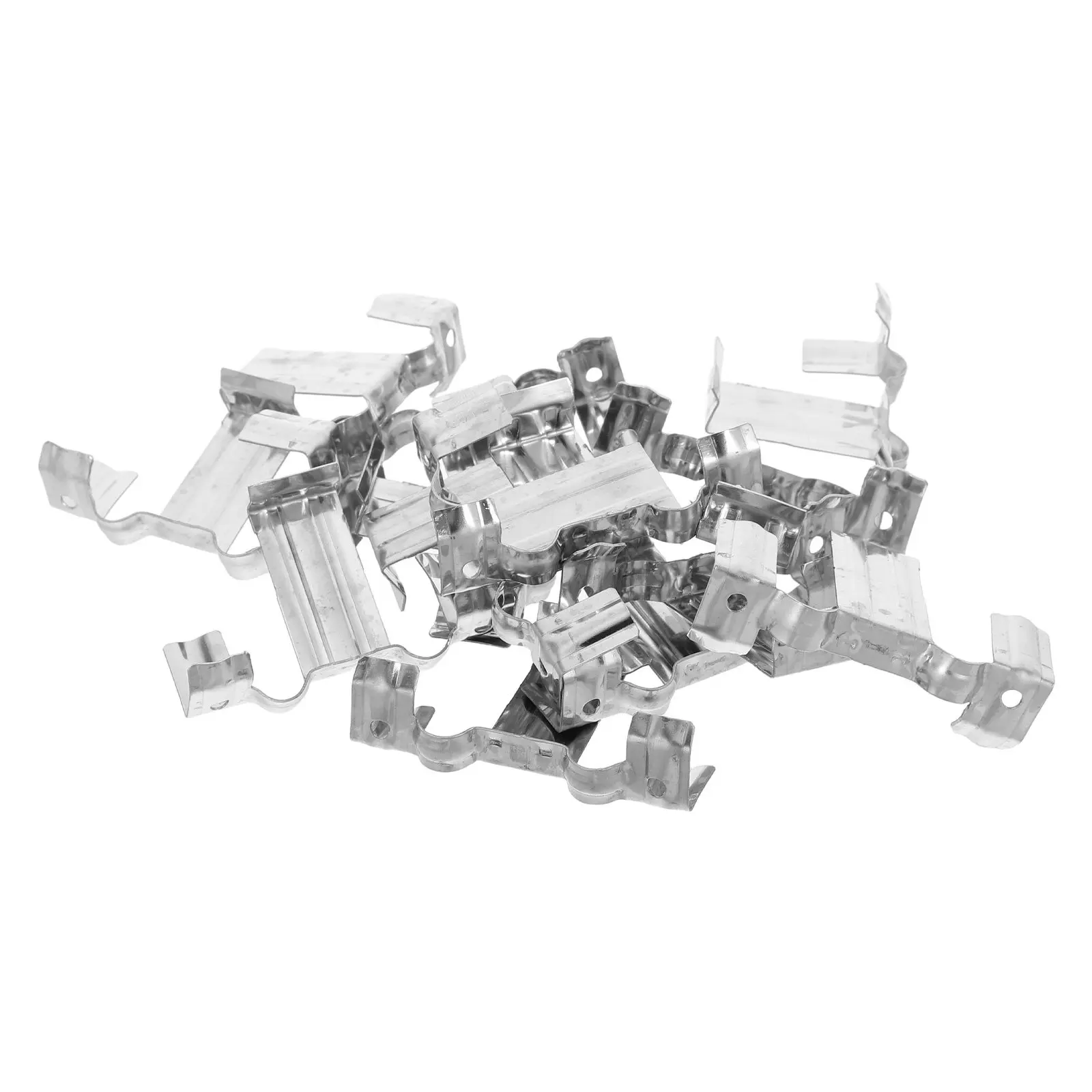 50pcs Photovoltaic Panel Drainage Buckle 30mm Stainless Steel Solar Panel Drainage Clip Water Shedding Connector Roof Mounting