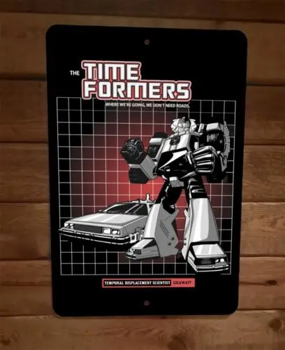 1 pcs,Gigawatt the Time Transformer DeLorean Back to the Future 8x12 Metal Wall Sign