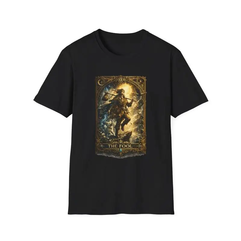 The Fool Tarot Card Stormy Sea T-Shirt