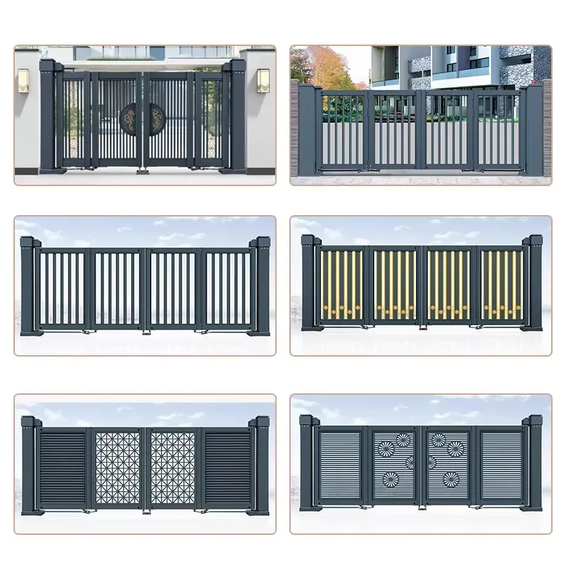High Quality House Villa Entrance Gates Design Modern Automatic Aluminum Main Sliding Driveway Gate Folding Gate Cantilever