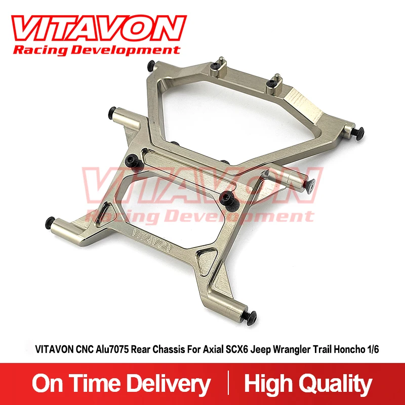 VITAVON CNC Alu7075 Rear Chassis For Axial SCX6 Jeep Wrangler Trail Honcho 1/6