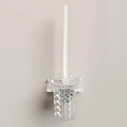 Acrylic Toilet Brush Household Wall Mounted Toilet Brush Holder White/Black Toilet Brush Set Cleaning Brush