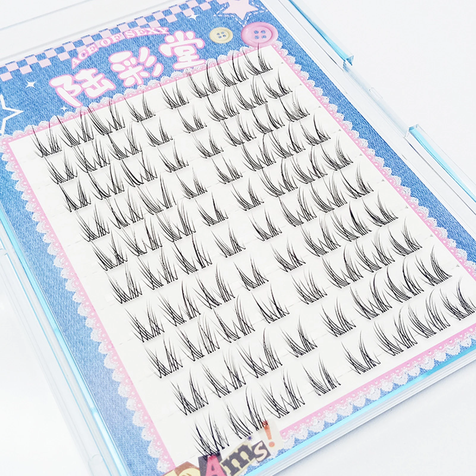Natural False Eyelashes High Volume Lashes 7-13mm Mixed Length Black C Curl Eyelashes for Everyday Wear and Photography Use