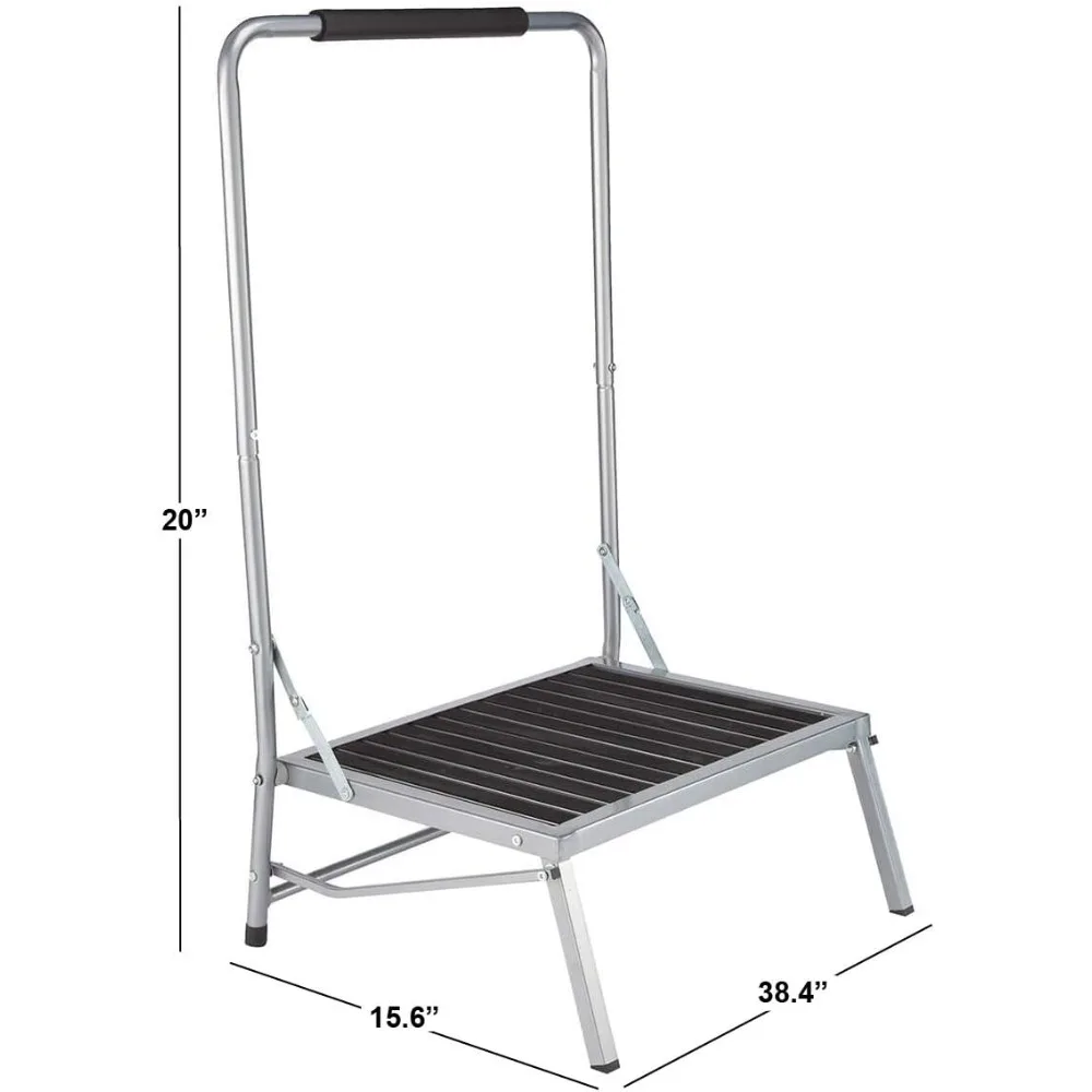 Taburete extra ancho con asa, 20" x 15,6" x 38,4"