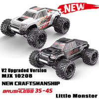 Mjx New 10208 V2 Upgraded Version Brushless 4wd Small Monster 1/10 High Speed RC All Metal Remote Control Off Road Vehicle