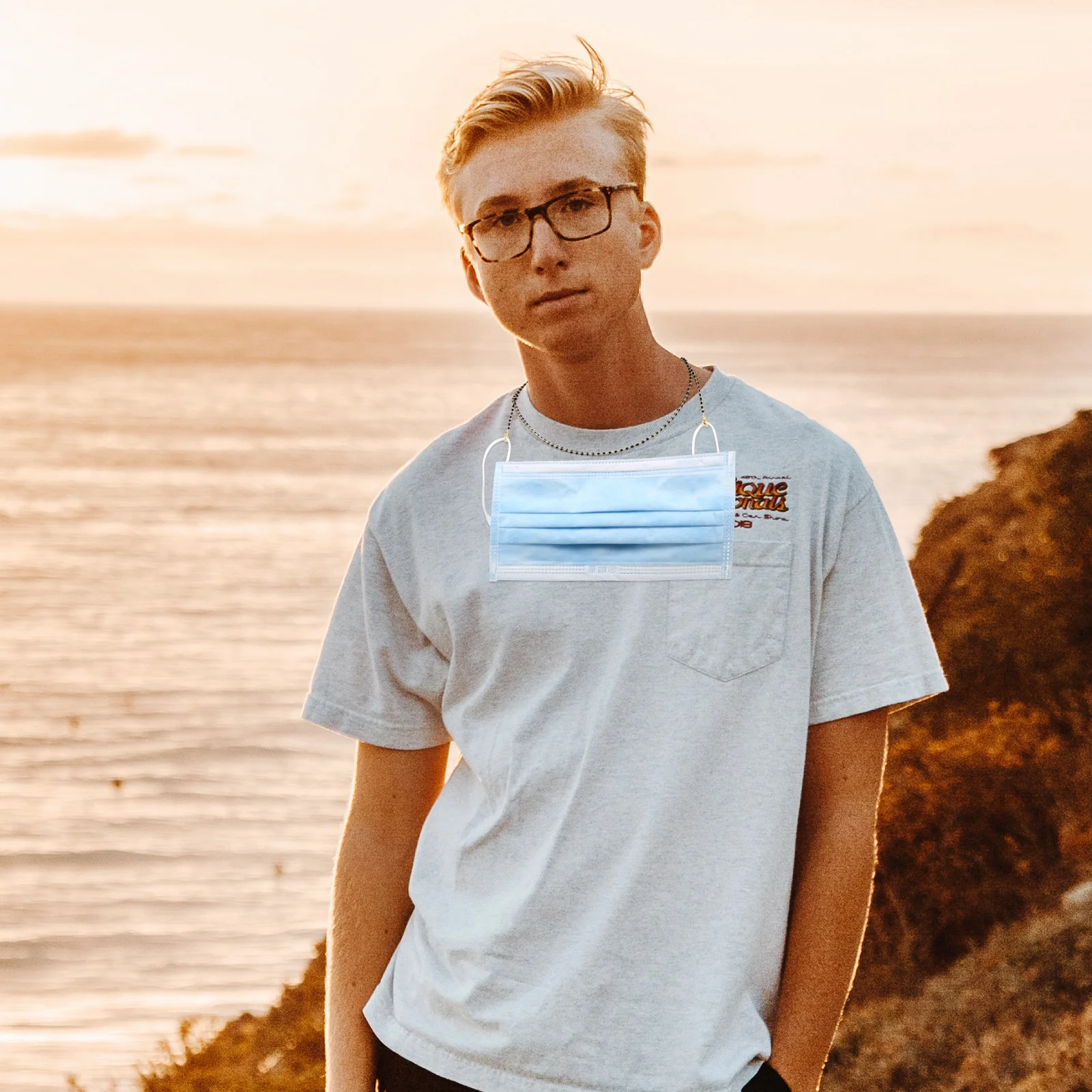 

Mask Necklace Face Gauze Rope Eyewear Lanyards Glasses Cord Decor Metal Chain Holder