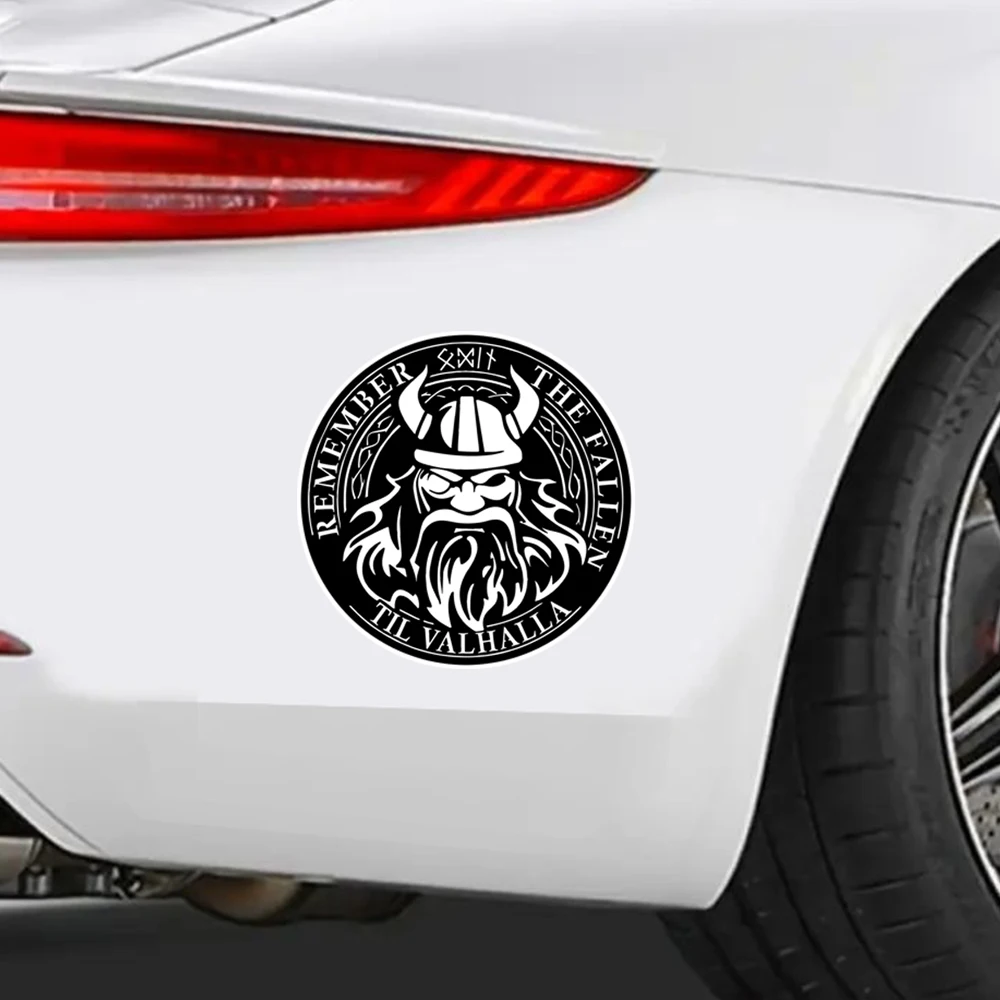 Скандинавский бог Decal Sticker - Self-Adhesive Car Window, Wall & Laptop Decoration - Durable Automotive Exterior Accessories