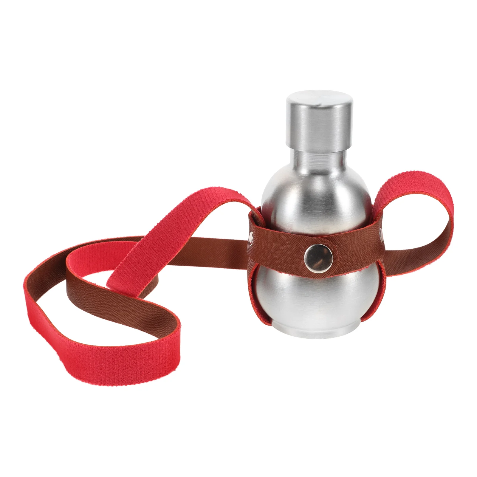 

Stainless Steel Water Bottle Gourd Shaped Flask Portable Wine Carrier For Camping Hiking Outdoor Travel Liquor Storage