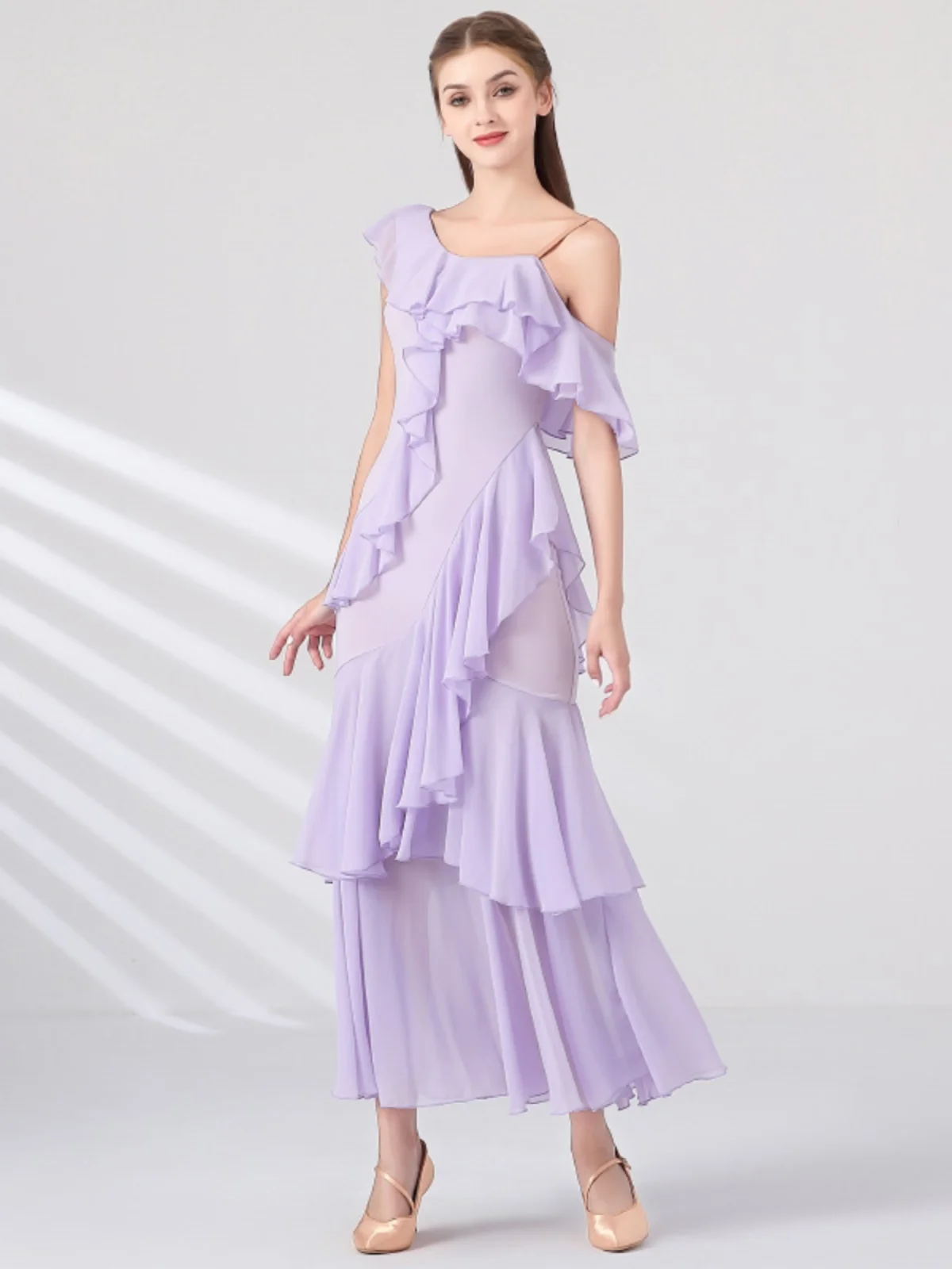 

2025 New Adult Modern Dance Dress Ballroom Dance Waltz Training Dress My871