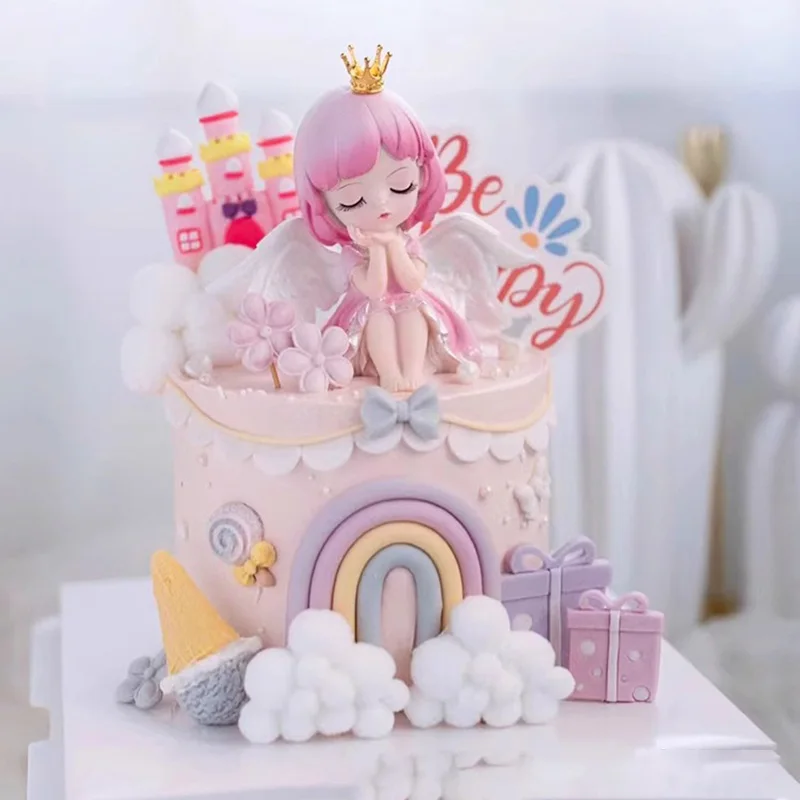 Feen-Kuchenaufsatz, Feenfigur, Engel-Ornament, Mädchen, 16. Geburtstag, Jahre alt, Geburtstag, Party, Kuchendekoration, Babyparty-Dekoration – Detail 2