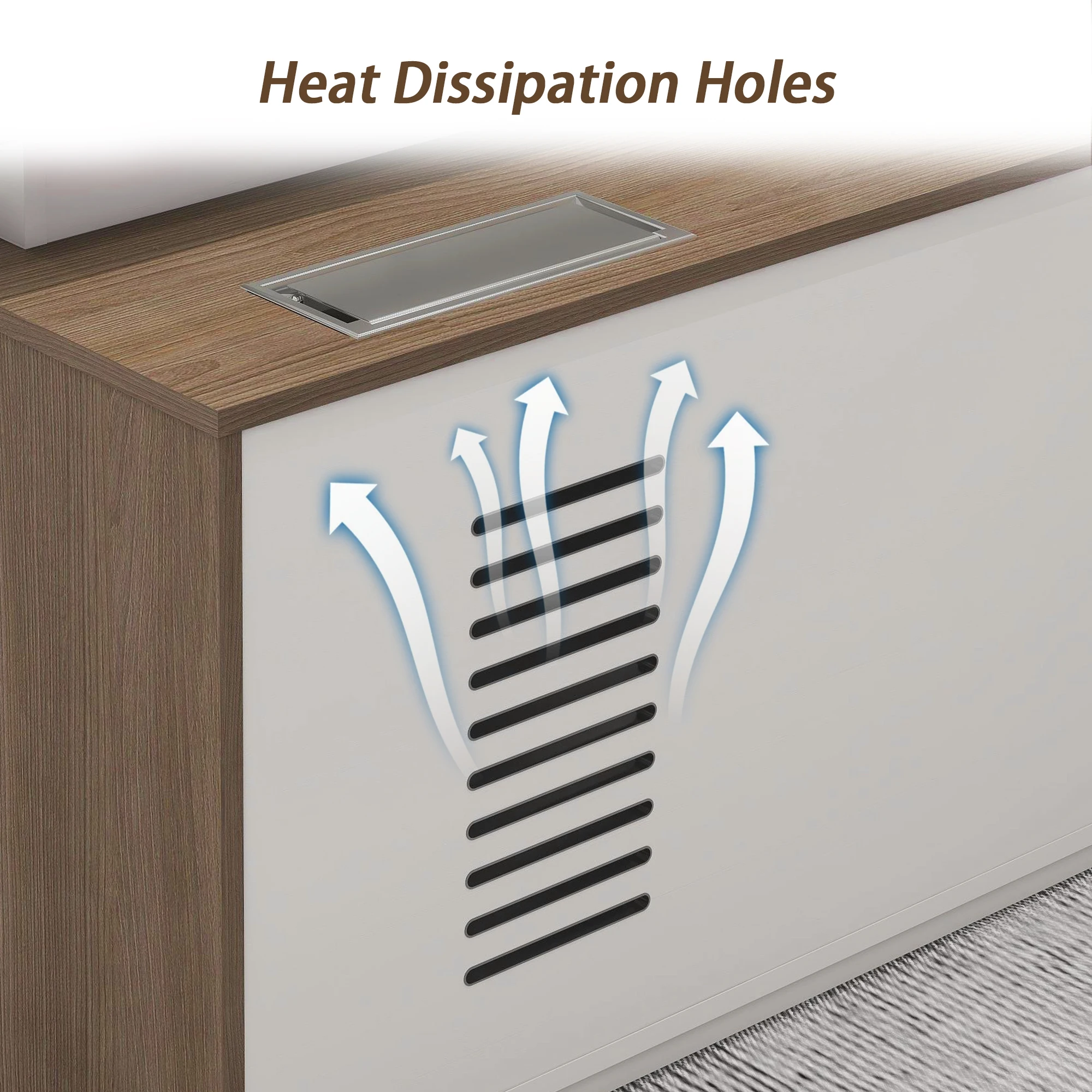 مستودع الولايات المتحدة في الخارج شحن مجاني مكتب تنفيذي كبير الحجم خشبي فاخر وحديث على شكل حرف L