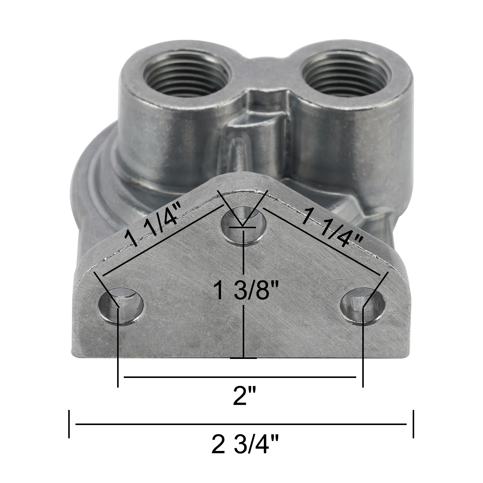 Areyourshop 15708 Oil Filter Mount Kit 1/2 in NPT Female Ports 3/4-16 in Center Thread