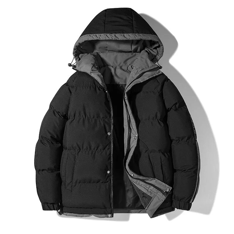 Puffy quente |   À prova de vento acolchoado puffer jaquetas masculino casual oversized com capuz parka casaco inverno ao ar livre diário deslocamento wear