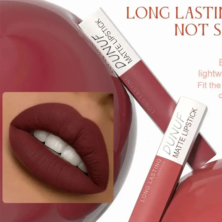 2개입 방수 매트 립글로스, 묻어나지 않는 키스프루프, 가벼운 벨벳 마감, 하루 종일 지속, 전문가용 메이크업에 이상적