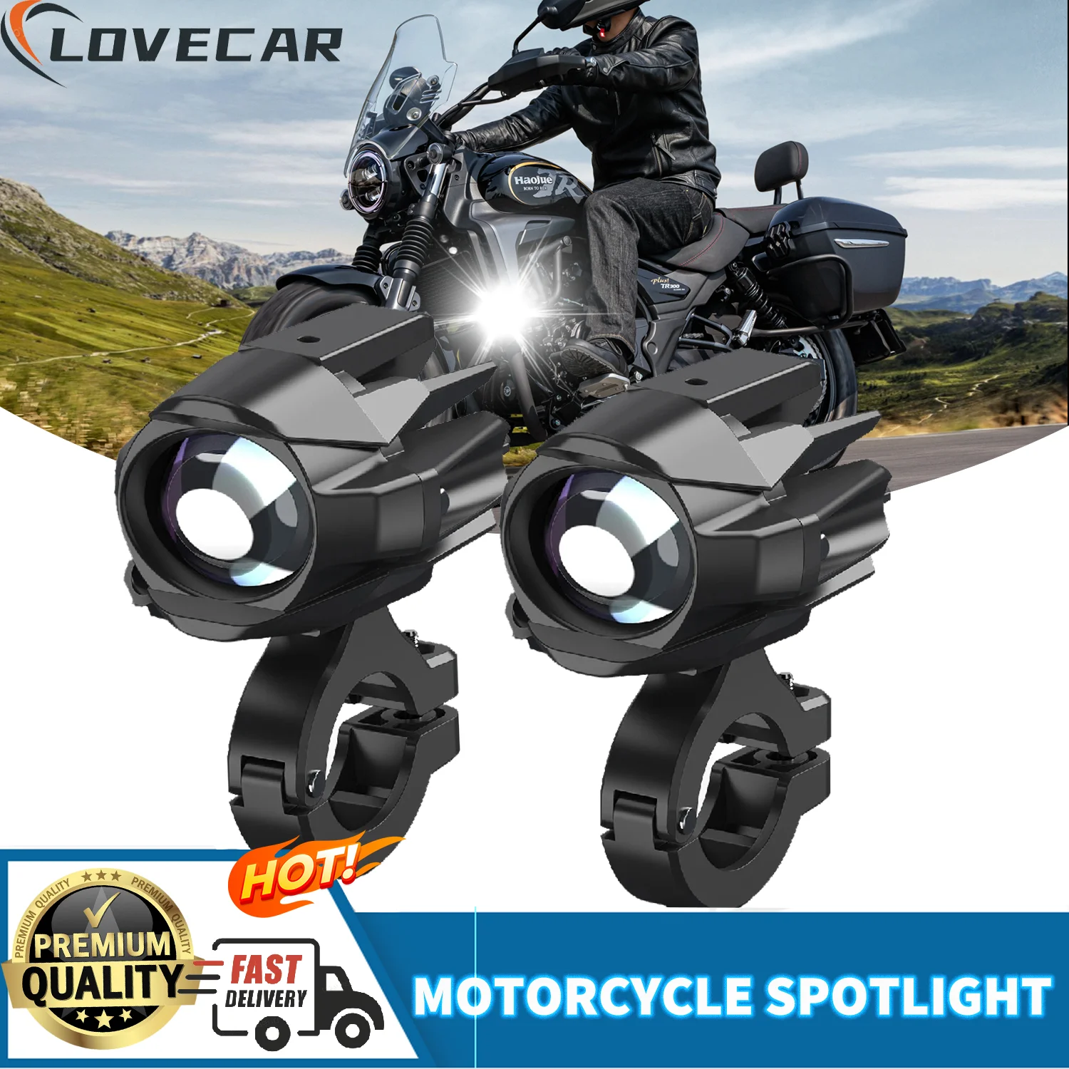 

LED Fog Lights ATV Driving Fog Light Dual Front Fog Spotlights Super for BMW Honda Yamaha Suzuki 4x4 ATV Truck Bike SUV