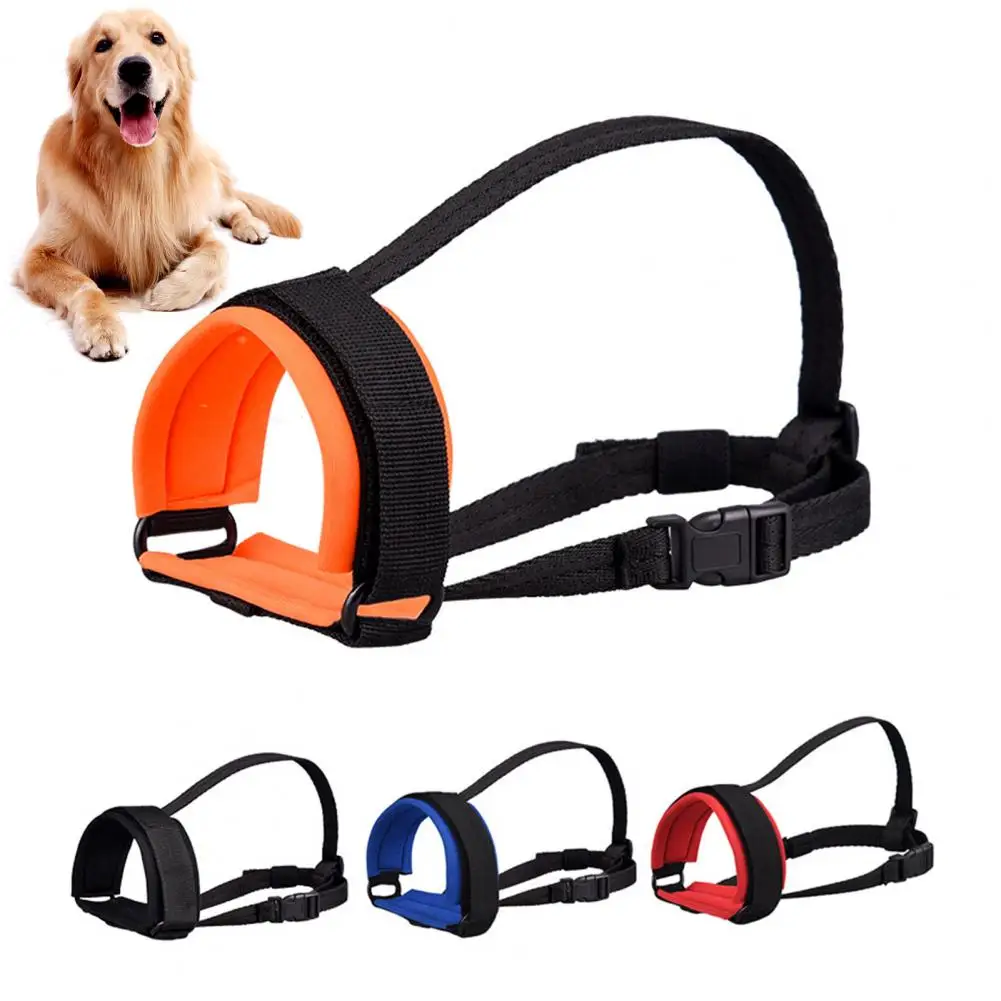 Dog Muzzle Buckle Design Breathable High Elasticity Puppy Muzzle Comfortable Tear-resistant Pet Face Protector For Small Dogs