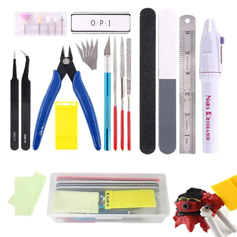 Metal Tool Kit 24 Pieces Miniature Tools Model Kit Model Kits With Box For Cars Robots Cartoons Family Friends Home Buildings