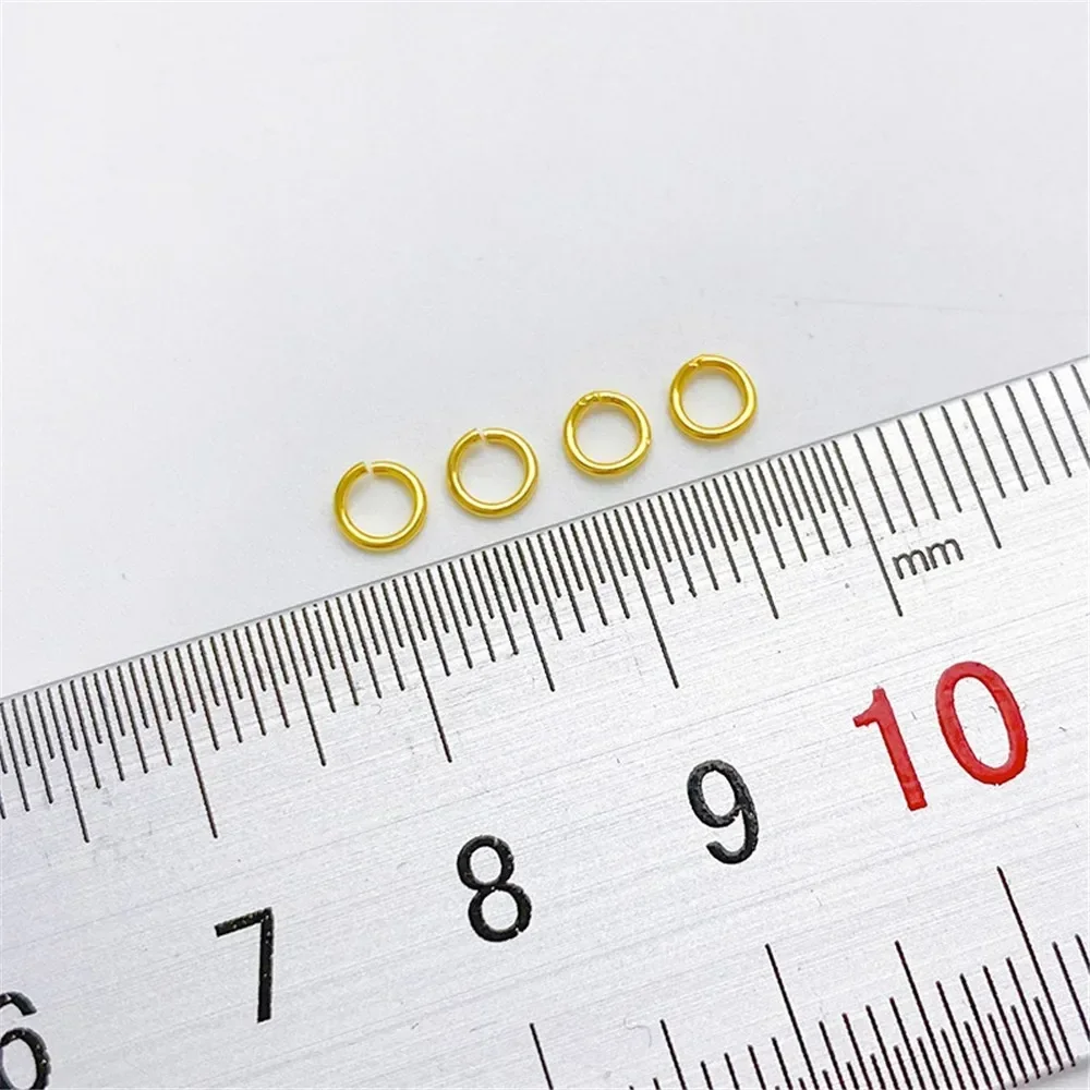 S925 Sterling Verzilverd 18K Goud Open Ring Sluiting Ring Enkele Cirkel DIY Armband Ketting Sieraden Materiaal Accessoires