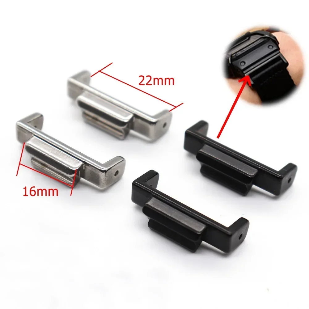 Stainless Steel Metal Watch Adapter for Casio G-Shock GA-110/100/120/400/700 GD-120 DW-5600 DW-6900 Watchband Connector 16*22mm