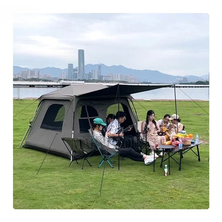 

Водонепроницаемая и солнцезащитная палатка, незаменимая для кемпинга и пикников, полуавтоматическая и простая в установке, для активного отдыха на природе