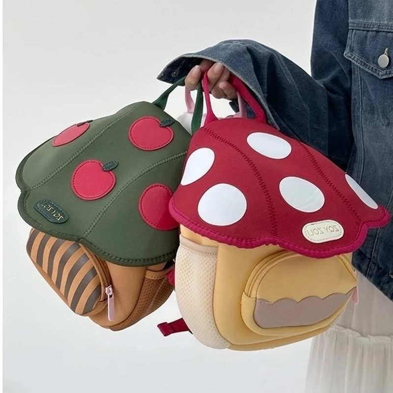 

Детский мини-рюкзак ZQY ZOLI в форме гриба, новинка 2025 года, милый, премиальный, для малышей, для повседневного использования, для детского сада, для прогулок на улице