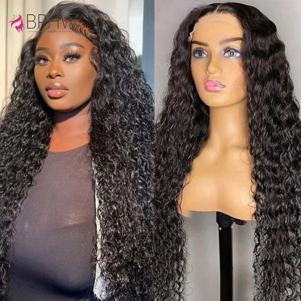 

12A Water Wave 180 Density Pre Plucked Hd Lace Frontal Human Hair Wigs 13x4 Lace Front Wig HD Transparent 4x4 Lace Closure Wig