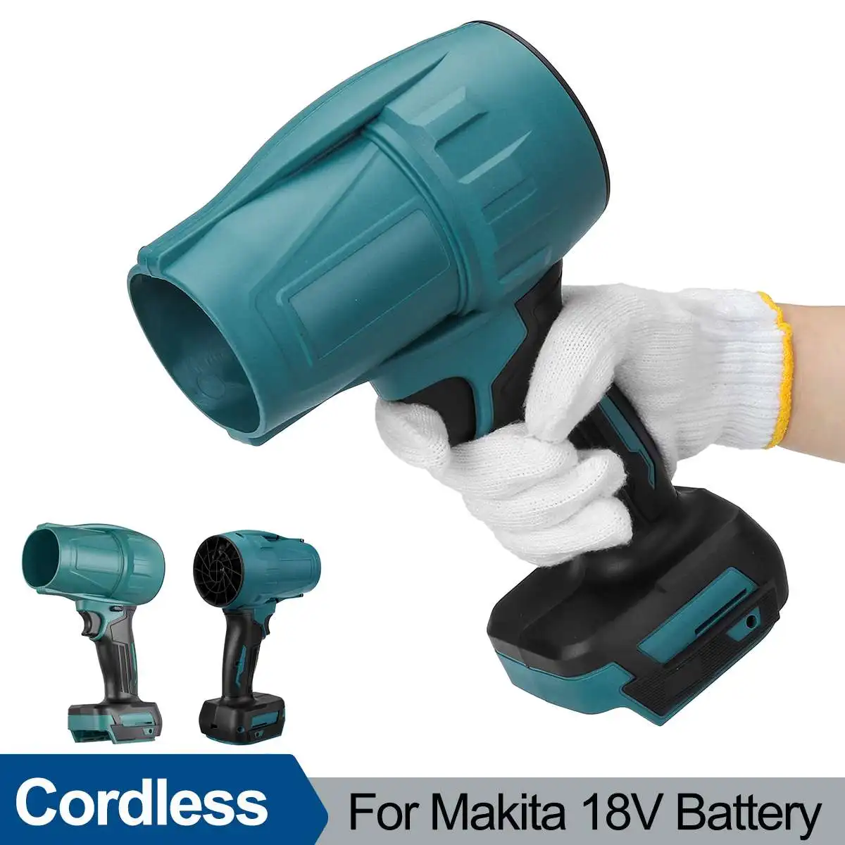 

Cordless Handheld Turbo Jet Fan Car Violent Air Blower Wireless Air Gun Powerful Electric Strong Dust Blower for Makita 18V