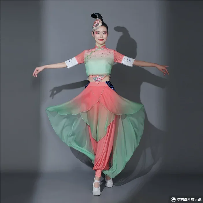 

Classical Dance Performance Costumes, Graceful Women, Folk Yangko, Tea Picking Dance