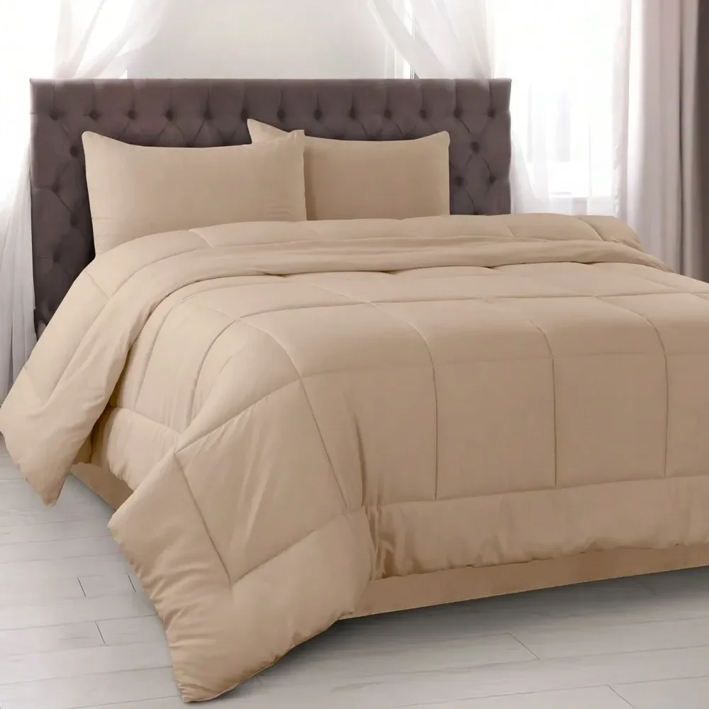 

Комплект постельного белья Lux Decor Collection: легкое микрофибровое одеяло с плюшевой текстурой, роскошный дизайн, всесезонное тепло, элегантное постельное белье.
