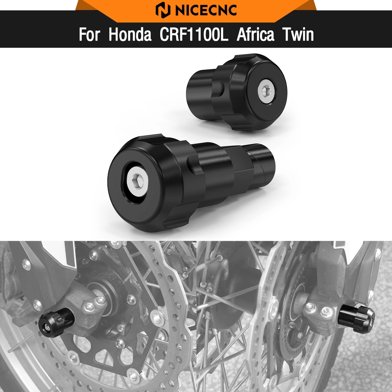 For Honda CRF1100L Africa Twin 2020-2024 Front Fork Slider Crash Protector CRF1100L CRF 1100L CRF1100L CRF 1100 L  Africa Twin