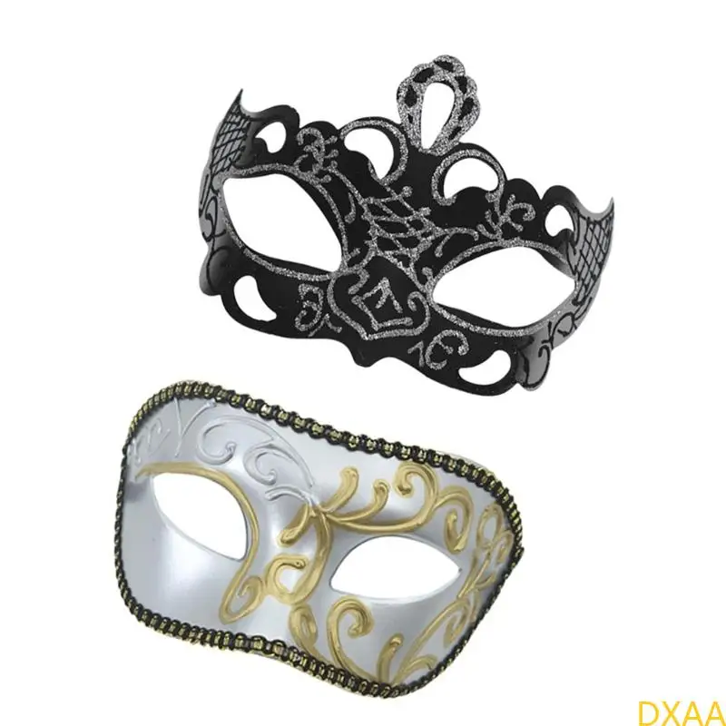 DXAA Half Face Masquerade Mask Masquerade Costume Accessory for Men Women Halloween