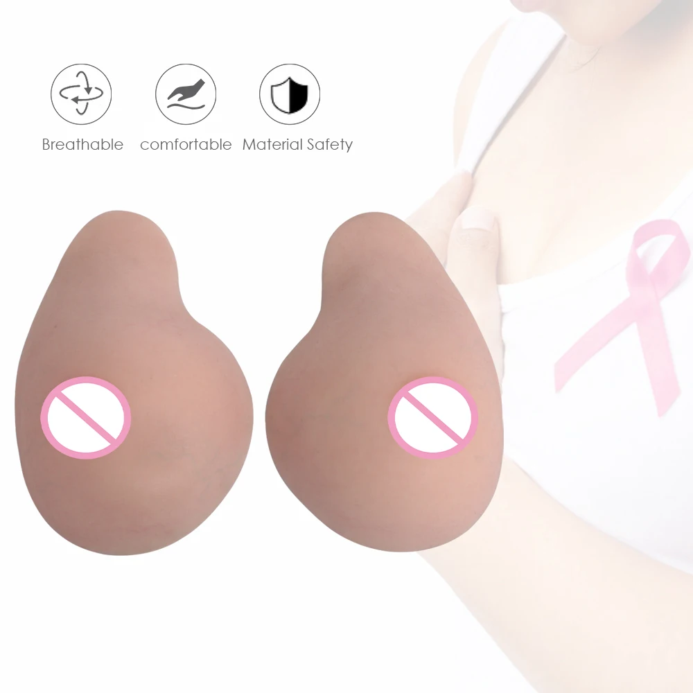 

Extended Silicone Breast Protheses Realistic Boobs Postoperative Enhancer Fake Boobs for Crossdresser with 3 Colors Available