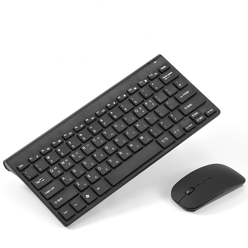 

Korean Language Wireless Keyboard and Mouse Combo for Windows, Wireless Unifying USB Receiver, Compatible with PC, Laptop, Mac