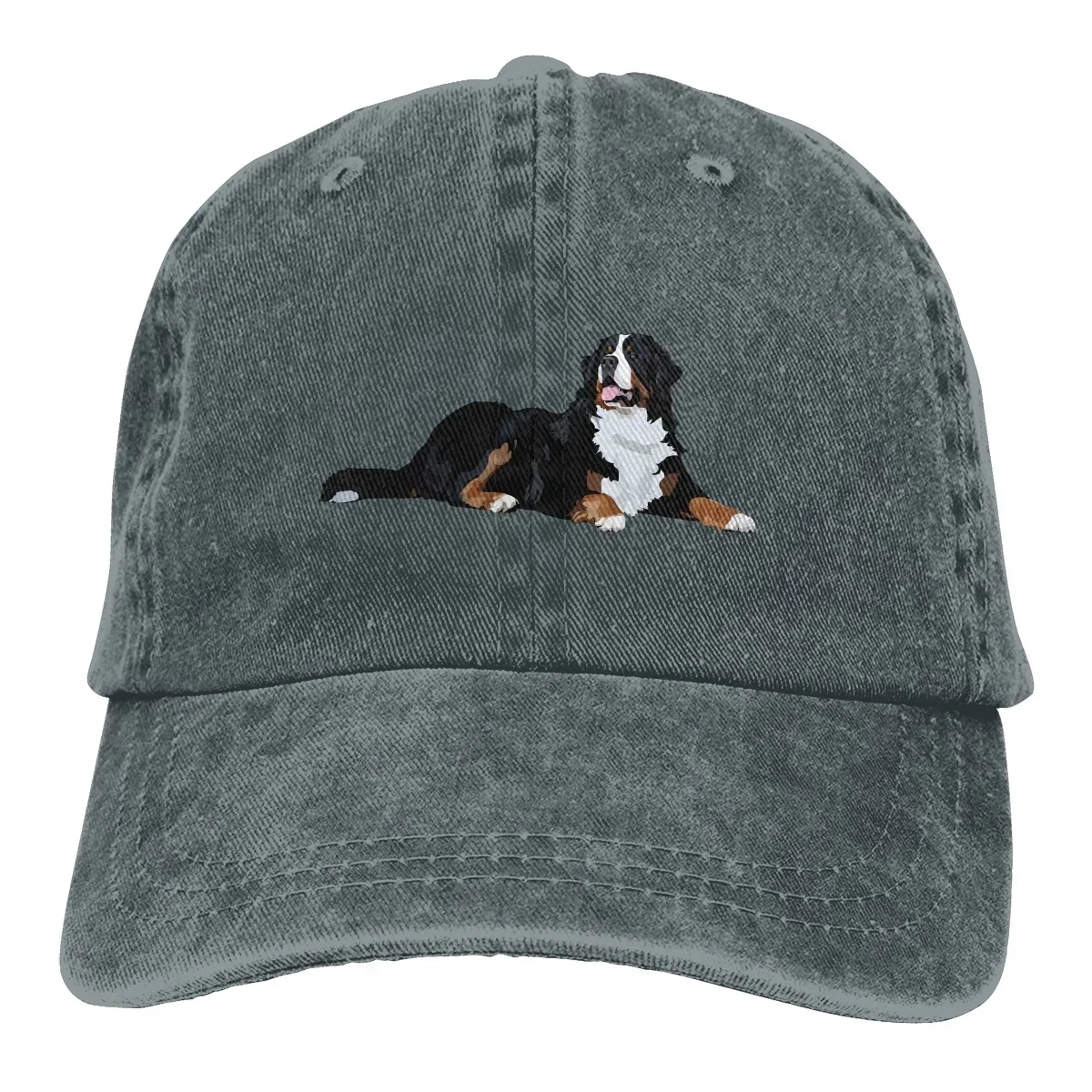 Bernese Mountain Dog Print Pattern Hat Adjustable Cowboy Cotton Baseball Cap