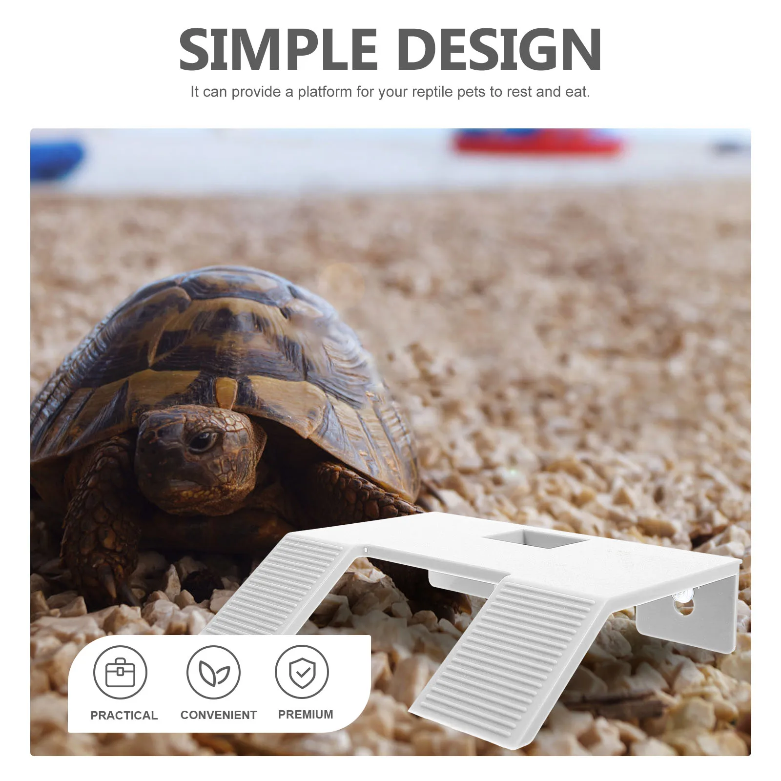 

Climbing Rack on The Balcony Aquatic Turtle Accessories Basking Platform Turtles Turf Tortoise Beard Pet