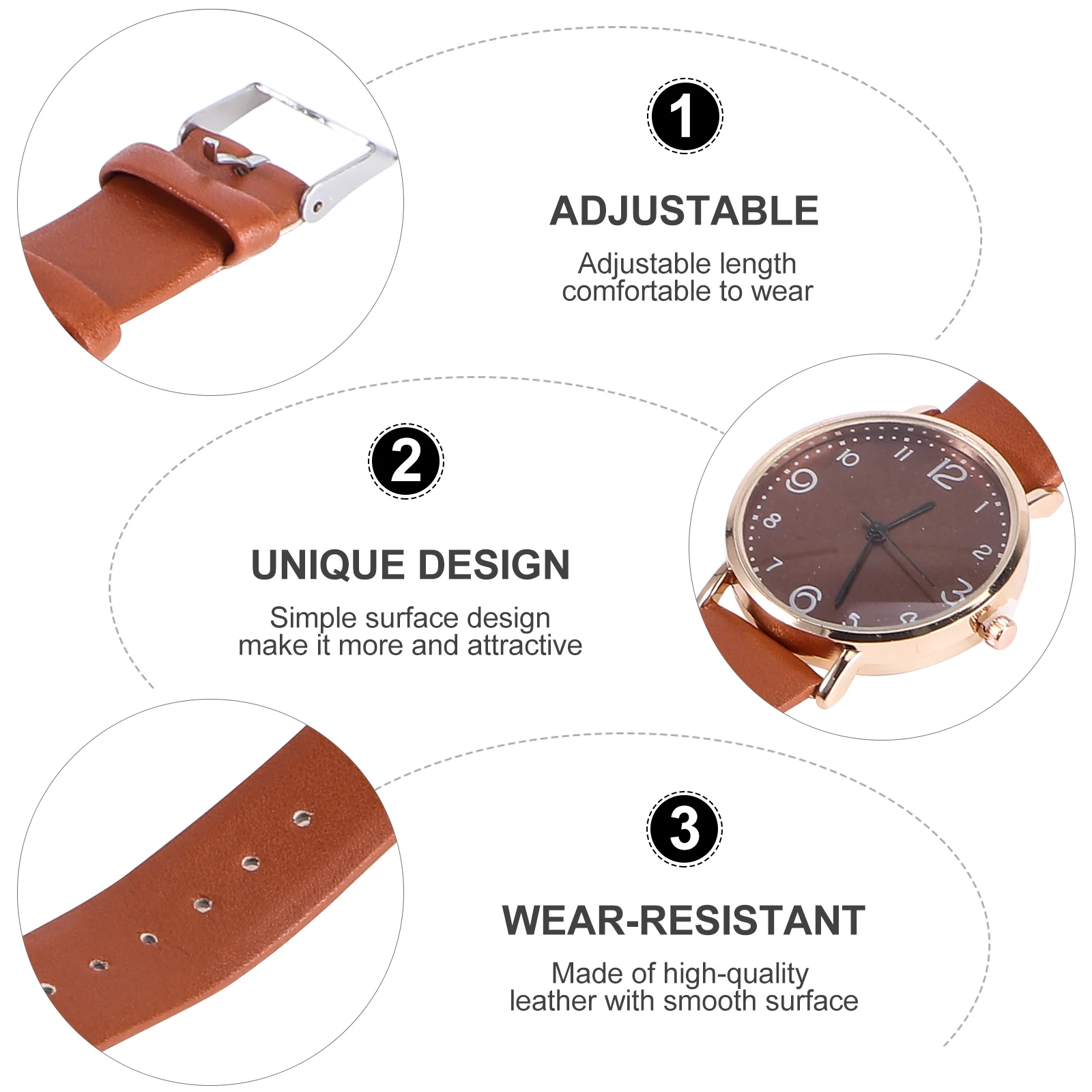 

Повседневные женские кварцевые часы с ремешком из искусственной кожи, модные наручные часы для женщин, коричневые, простой дизайн, идея для повседневной вечеринки, свадебного подарка