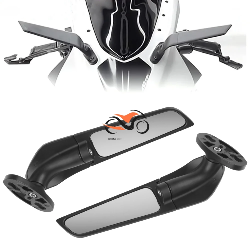 

Rotating Rearview Mirror Modified Wind Wing 1 Pair Adjustable for Honda Kawasaki Ninja Suzuki Yamaha Ducati Motorcycle Mirror