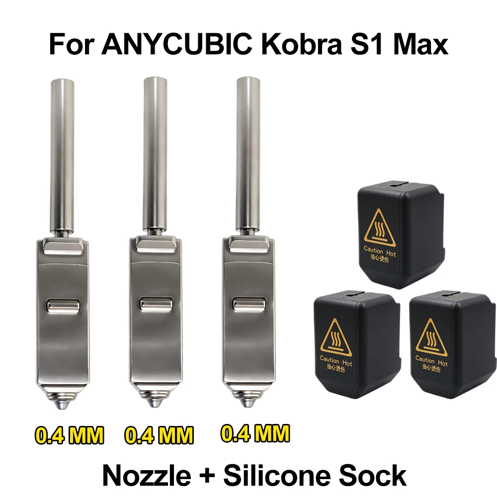 Upgrade-Bimetall-Düse für Anycubic S1 Max/Combo Druckkopf-Baugruppe mit Silikonsocke für Anycubic Kobra S1 Max Combo Teile