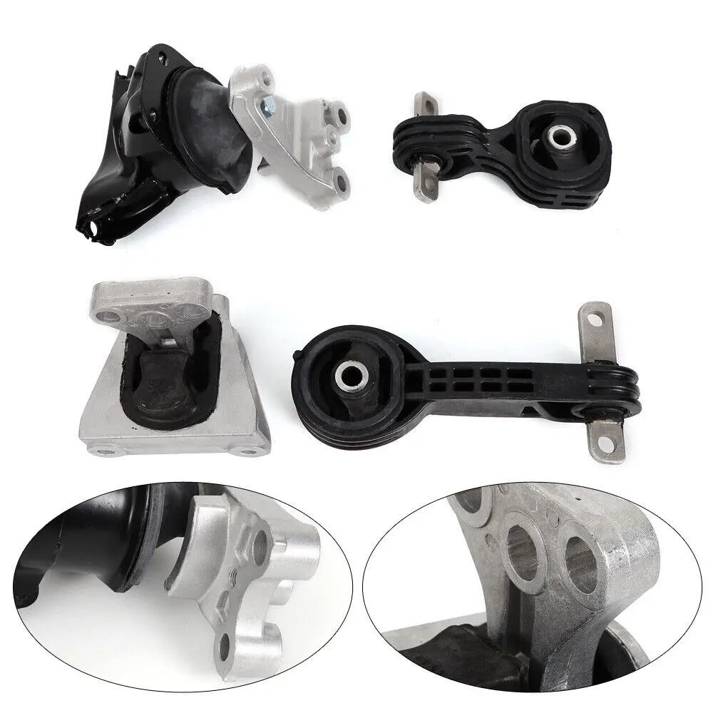 4Pcs Engine Motor & Trans Mount Set Front and Rear Engine Motor Mount 50820-SVA-A05 for 2006 2007 2008 2009 Honda Civic 1.8L