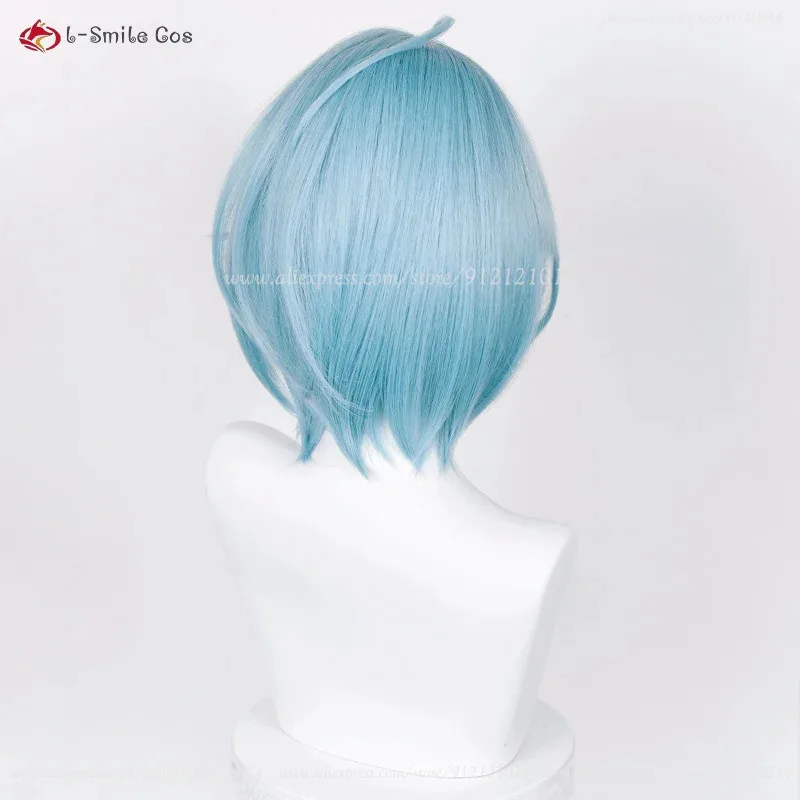 كاندي 2025ES2 مجنون: B تأثيري Himeru أنيمي الباروكات 35 سنتيمتر الأزرق رمادي الشعر مقاومة للحرارة الاصطناعية + غطاء شعر مستعار #5