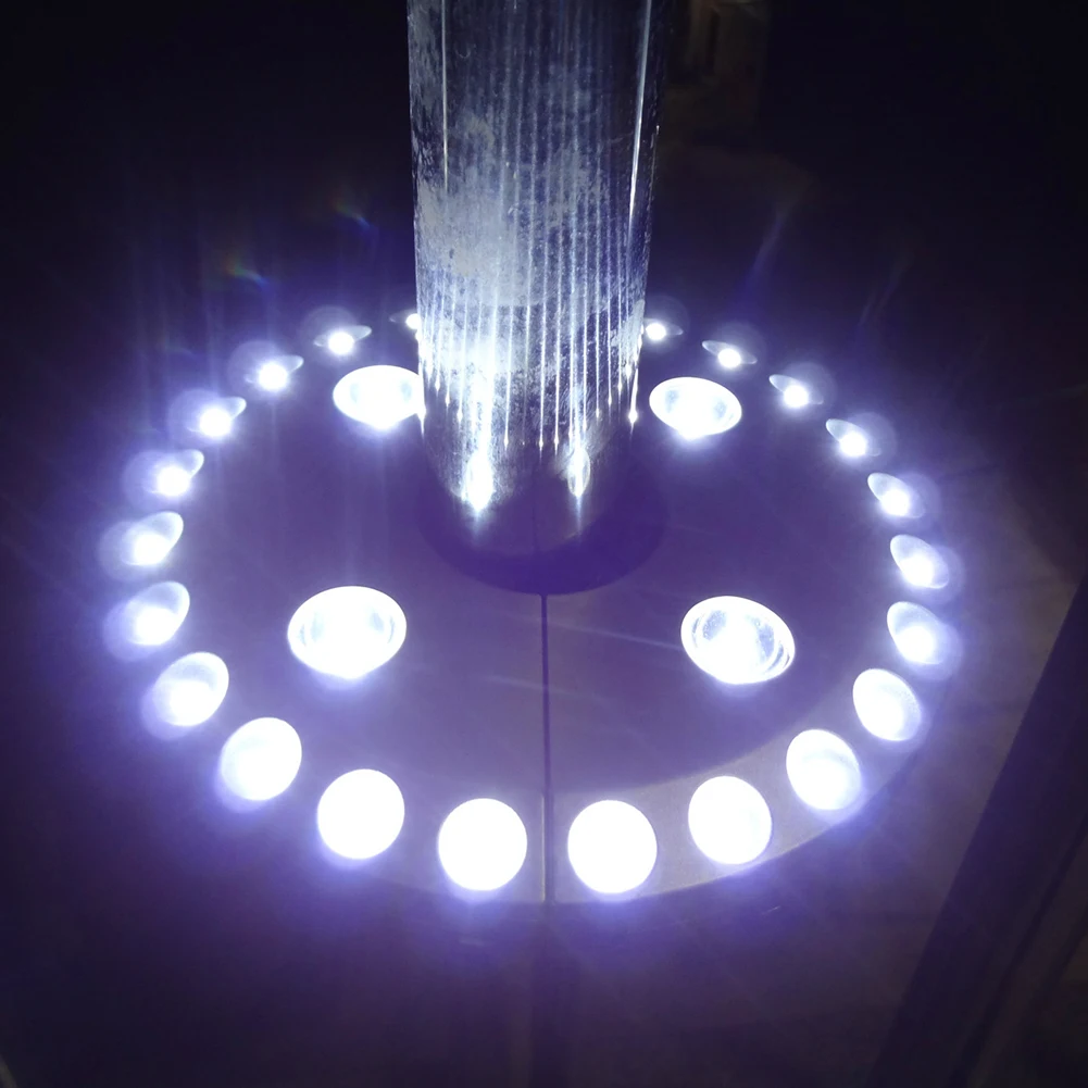 Đèn Led 28 Bóng Siêu Sáng Sân LED Dù Ánh Sáng Ngoài Trời Di Động Cắm Trại Với Ánh Sáng Đèn Móc Vườn Đèn Lồng Ô Đèn