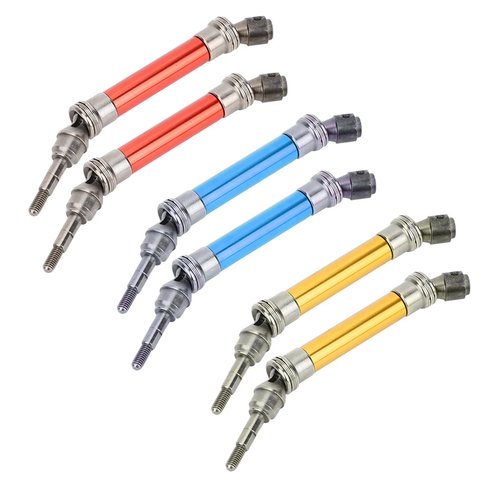 2 pçs rc carro dianteiro cvd tipo de três seções peças do eixo de transmissão acessórios apto para traxxas slash rc eixo de transmissão do carro