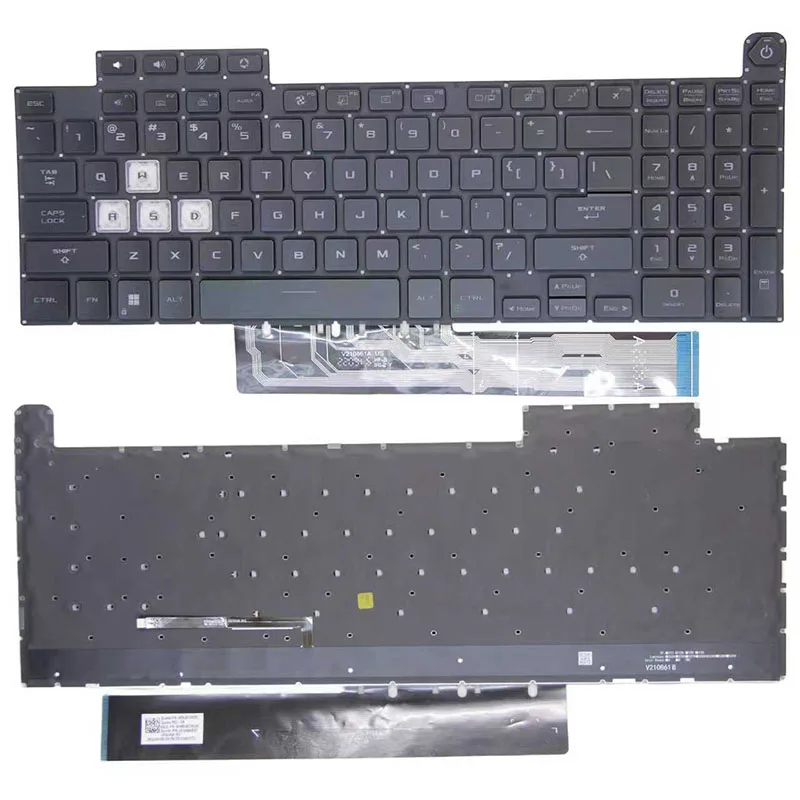 For Asus FA507 FA507R FX607 FX507 F15 A15 F17 A17 FX507Z FX707 FX517 TUF517Z FX607 FX707Z FA707R US Layout Keyboard