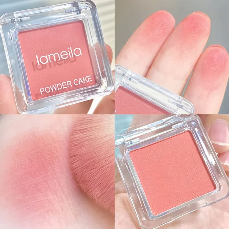 Face Blusher Matte Natural Cheek Tint Brighten Face กันน้ํา Face Contouring เครื่องสําอางค์ Blush Powder นุ่มแต่งหน้าหญิง 1 ชิ้น